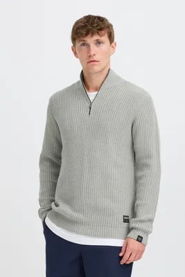 Image de !SOLID SDARIAN Pull-over pour homme à col roulé, maille grossière, coupe classique