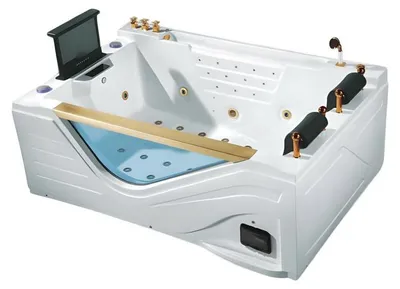 Image de Badewanne Whirlpool Blubberbad Hydromassagewanne Spa-Bad Whirlwanne 195x130 cm
