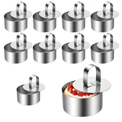 Productafbeelding van Set van 10 Ronde Roestvrijstalen Dessertringen