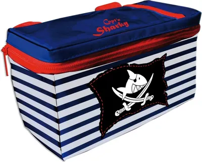 Produktbild von Bike Fashion Kinder Lenkertasche 'Capt´n Sharky', Blau / Weiß