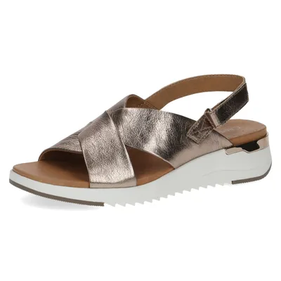 Produktbild von Caprice Damen Sandale Sandalette Leder Keilabsatz 9-28702-20, Größe:41 EU, Farbe:Braun