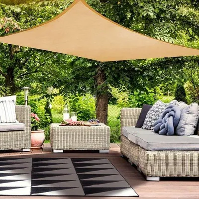 Productafbeelding van Famanu zonnescherm, rechthoekig, 3 x 4 meter - beige