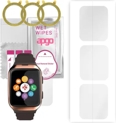 Produktbild von apgo 3 Stück Schutzfolie, klar, kompatibel mit MyKronoz ZeSplash 2 Smartwatch, Hydrogel Displayschutzfolie mit Positionierhilfe, Displayfolie, robust und kratzfest