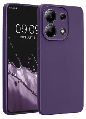 Produktbild von kwmobile Handyhülle für Xiaomi Redmi Note 13 4G Hülle - weiche Silikon Case metallisch schimmernd - Schutzhülle Cover - Metallic Blauviolett