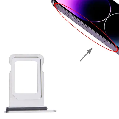 Obrázok produktu pre Zásobník na SIM kartu pre Apple iPhone 14 Pro Max – náhradný diel, strieborný