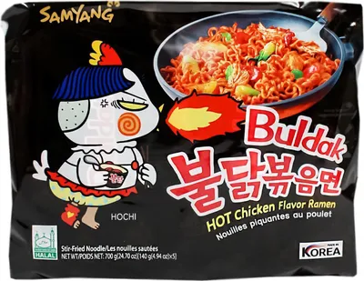 Immagine prodotto di Samyang Buldak Ramen al gusto di pollo caldo (5 x140g) 700g
