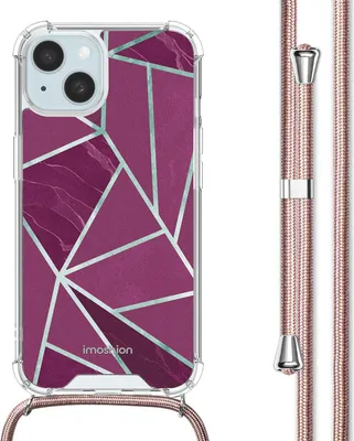 Image de imoshion Étui design avec cordon pour l'Apple iPhone 15 - Bordeaux Graphic