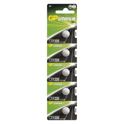 Immagine prodotto di GP CR1220 batteria a bottone al litio, 5 pezzi 70418