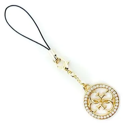 Produktbild von Guess Strass-metall-logo-anhänger Für Handy 4g Golden Golden One Size