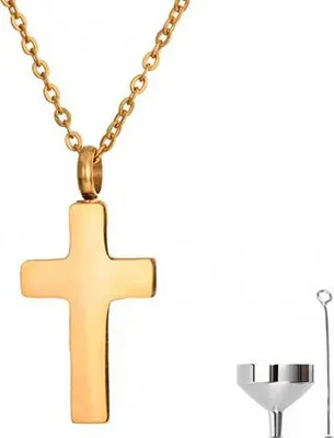 Produktbild von Luxe Ascheanhänger mit Kette (55 cm) für Asche, Haare oder Parfum - Gedenkschmuck mit Aufbewahrungstasche
