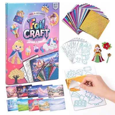 Immagine prodotto di Kit per attività creative con fogli di carta, adatto a bambini dai 6 anni. Set di carta per attività manuali, giocattoli adatti a bambini dai 4 anni