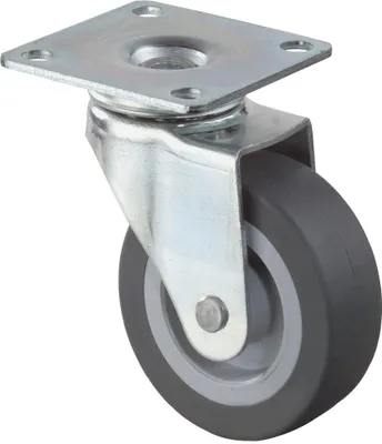 Produktbild von Lenkrolle 30mm 40x40mm Platte,GL,Gummirad F26.031