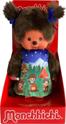 Produktbild von Monchhichi Mädchen 20cm  Camping Dress, Camping Girl, Sekiguchi