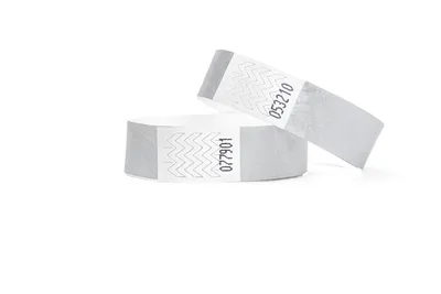 Produktbild von 200 tyvek armbänder Silber, Eintrittsbänder, Einlassbänder