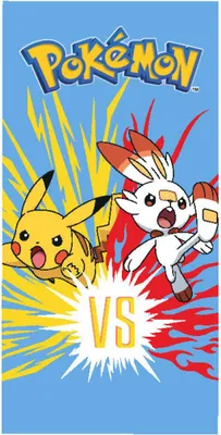 Zdjęcie produktu dla Pokémon Scorbunny Badetuch, Strandtuch 70x140cm