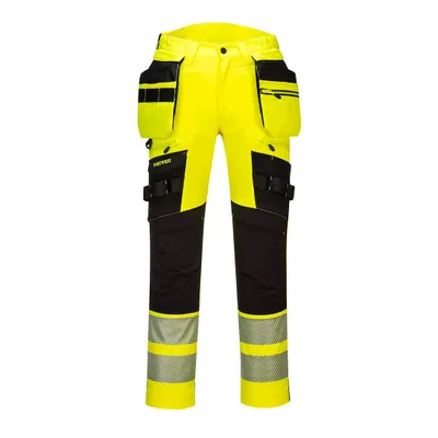 Image de Portwest DX442 DX4 Pantalon de sécurité avec poches holster amovibles Yellow/Black Taille 42