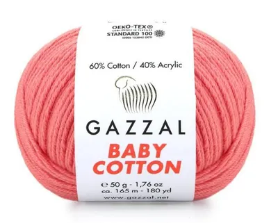 Produktbild von Gazzal Baby Baumwolle 3435 Strickwolle Häkelwolle 50 g 165 m Aprikose