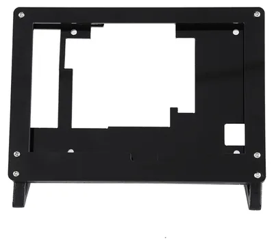 Image de Support en acrylique de 5 pouces pour boîtier et écran LCD du Raspberry Pi, noir