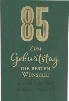Produktbild von Depesche Zahlenkarten - Das beste Alter Sortierung : 85 Zum Geburtstag die besten Wünsche... Zahlenkarte Sortierung: 85 Zum Geburtstag die besten Wünsche...