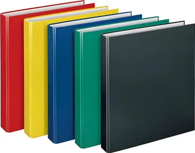 Produktbild von Ringordner Basic, A4 x 33 P sortiert in gelb, rot, grün, blau, schwarz