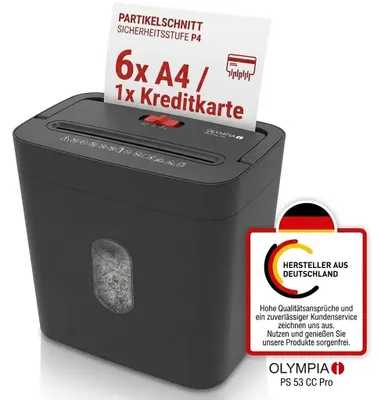 Produktbild von Olympia Aktenvernichter PS 53 CC Pro schwarz