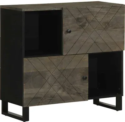Productafbeelding van Dressoir 80x33x75 cm massief mangohout zwart