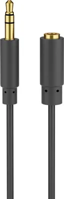 Produktbild von Goobay Kopfhörer- und Audio- Verlängerungskabel AUX, 3,5 mm 3-pol, slim, Klinke 3,5 mm Stecker (3-Pin, stereo) > Klinke 3,5 mm Buchse (3-Pin, stereo)