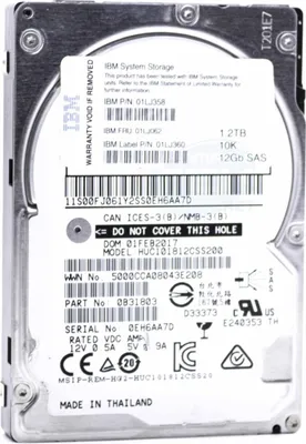 Produktbild von Western Digital Ultrastar C10K1800 1.2TB, 1,2 TB, 10000 RPM, 128 MB, 2.5", SAS