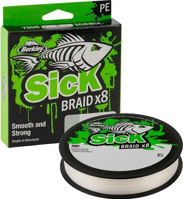 Produktbild von Berkley Sick Braid - 300m geflochtene Angelschnur, Durchmesser:0.14mm, Farbe:White, Tragkraft:16.5kg