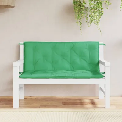 Zdjęcie produktu dla VidaXL Poduszki na ławkę ogrodową 2 szt. 120x50x7 cm tkanina oxford zielony