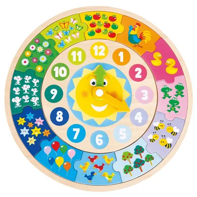 Image de Nouveau Classic Toys Puzzle horloge - 13 pièces