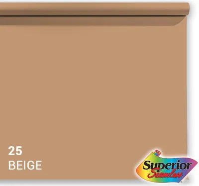 Produktbild von Überlegener Hintergrundpapier 25 Beige 1,35 x 11m