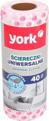 Productafbeelding van Universele, viscose doekjes met perforatie, 40 stuks per rol, 25 x 40 cm, wit met kleurrijke opdruk, absorberend, zacht en duurzaam