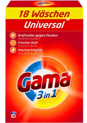 Zdjęcie produktu dla Gama, Uniwersalny proszek do prania, 1,08 kg