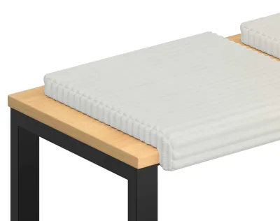 Immagine prodotto di vidaXL Cuscini da banco, 2 pezzi, in velluto crema, profondità 35 cm