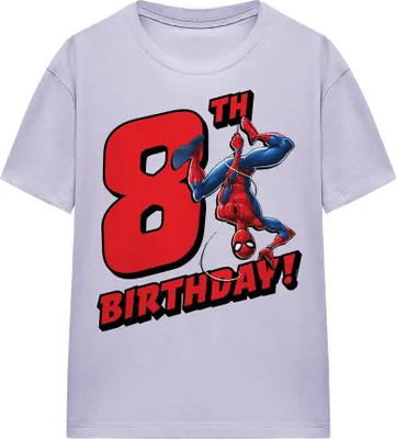 Produktbild von Spider-Man - T-Shirt für Damen, 8 Geburtstag TV26588 (M) (Lavendel)