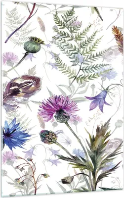 Produktbild von Bilder auf glas - Einteilig - Blume Wiese Natur - 50x70cm - Glasbilder - Wandbilder - Bilder - zum Aufhängen bereit - Wanddekoration aus Glas - Glas Bilder - Wandbild auf Glas - GPA50x70-3838