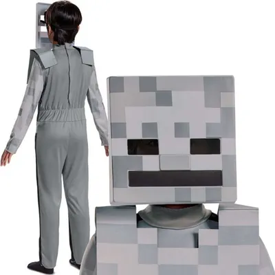 Produktbild von Kostium Minecraft na Halloween, przebranie szkielet biały szkielet 127-136 cm (7-8 lat)