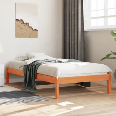Produktbild von "im Sonderangebot"Bettgestell/Tagesbett - CLORIS - Einzelbett - ohne Matratze Wachsbraun 90x200 cm - Einfache Montage -  Massivholz Kiefer - DEMöbel1213592
