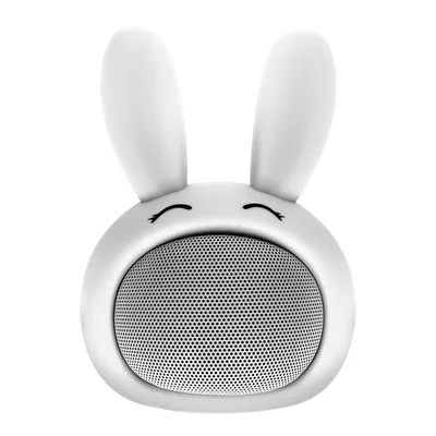 Immagine prodotto di Altoparlante Bluetooth da 3 W, 3 ore di autonomia della batteria, design a forma di coniglio, Moxie - Bianco