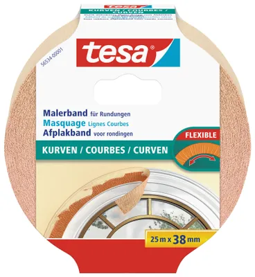 Produktbild von tesa Malerband Kurven 56534-00001-00 38mmx25m