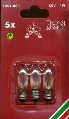 KONSTSMIDE 1051-030 Ersatzbirnen für Außenleuchten mit 5/6 Kerzen (3 Stk)