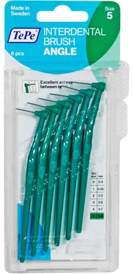 Produktbild von TePe Angle 0,8 mm Interdentalbürsten 6 Stk.