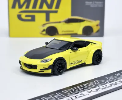 Zdjęcie produktu dla Nissan Z Pandem Ikazuchi żółty - Mini GT 1:64