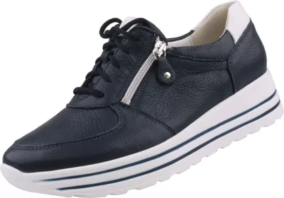 Produktbild von Waldläufer 758009 200 194 Damen Sneaker Lana Weiss, Blau, Gr. 61/2