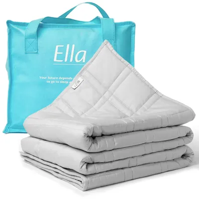 Produktbild von Ella EL Life Wiegedecke 9kg - 150 x 200cm - Wiegedecke - Baumwolle - Hellgrau