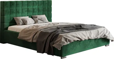 Obrázek produktu pro Postel 160x200 cm Noris - ložnice, manželská postel - čalouněná postel s úložným prostorem, zelená