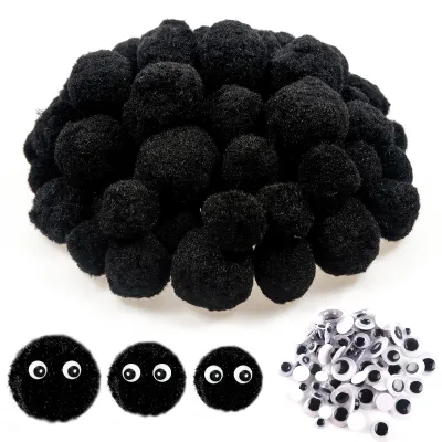 Imagen del producto de Pompones s, 80 unidades, de 30 a 50 mm, para manualidades