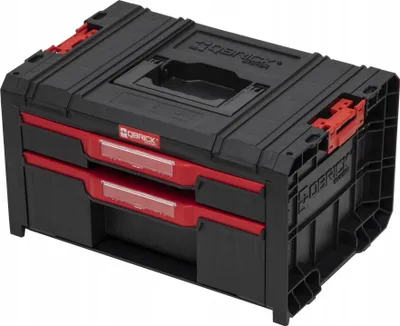 Immagine prodotto di Qbrick System PRO Cassetto 2 Cassetta degli attrezzi 2.0 Basic impilabile 450 x 310 x 244 mm 4,5 l 9,5 l IP54 con due cassetti 5 divisori
