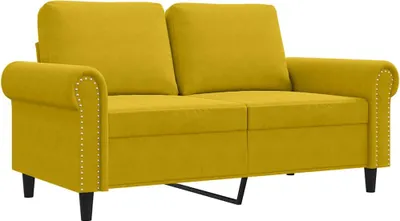 Obrázek produktu pro pohovka pro 2 osoby vidaXL žlutá 120 cm Velvet